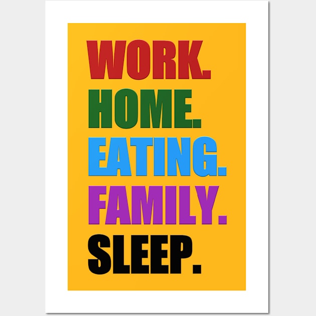 Work and home work hard Wall Art by Blue Diamond Store